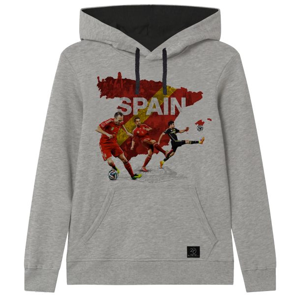 هودی پسرانه 27 مدل Spain کد V74 رنگ طوسی