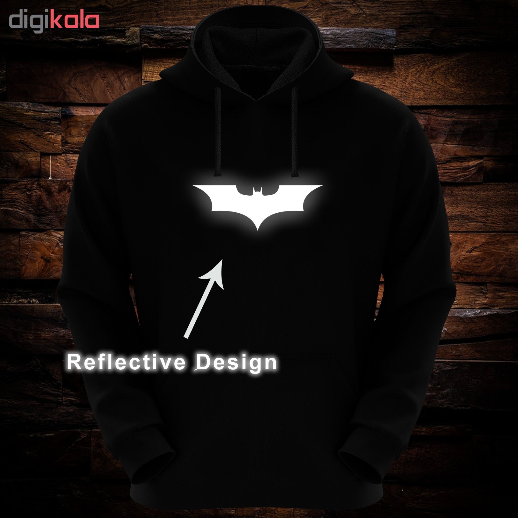 هودی مردانه مدل Batman Rf 02 رنگ مشکی