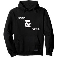 هودی مردانه 27 مدل I CAN AND I WILL کد W09 رنگ مشکی