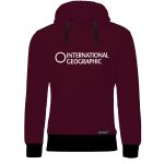 هودی مردانه 27 مدل INTERNATIONAL کد W05 رنگ زرشکی