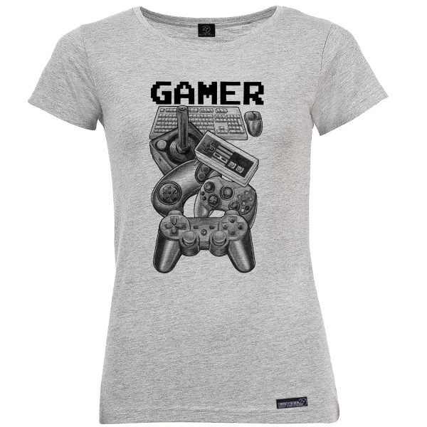 تی شرت آستین کوتاه زنانه 27 مدل Gamer کد KV71