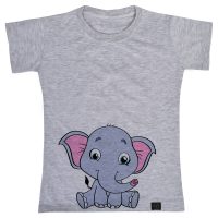 تی شرت آستین کوتاه دخترانه 27 مدل فیل کد T31