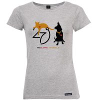 تی شرت آستین کوتاه زنانه 27 مدل We Love Animals کد MH57