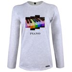 تی شرت آستین بلند زنانه 27 مدل Piano کد MH54