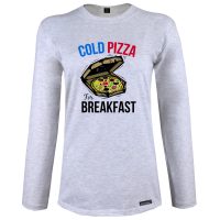 تی شرت آستین بلند زنانه 27 مدل Cold Pizza کد MH44