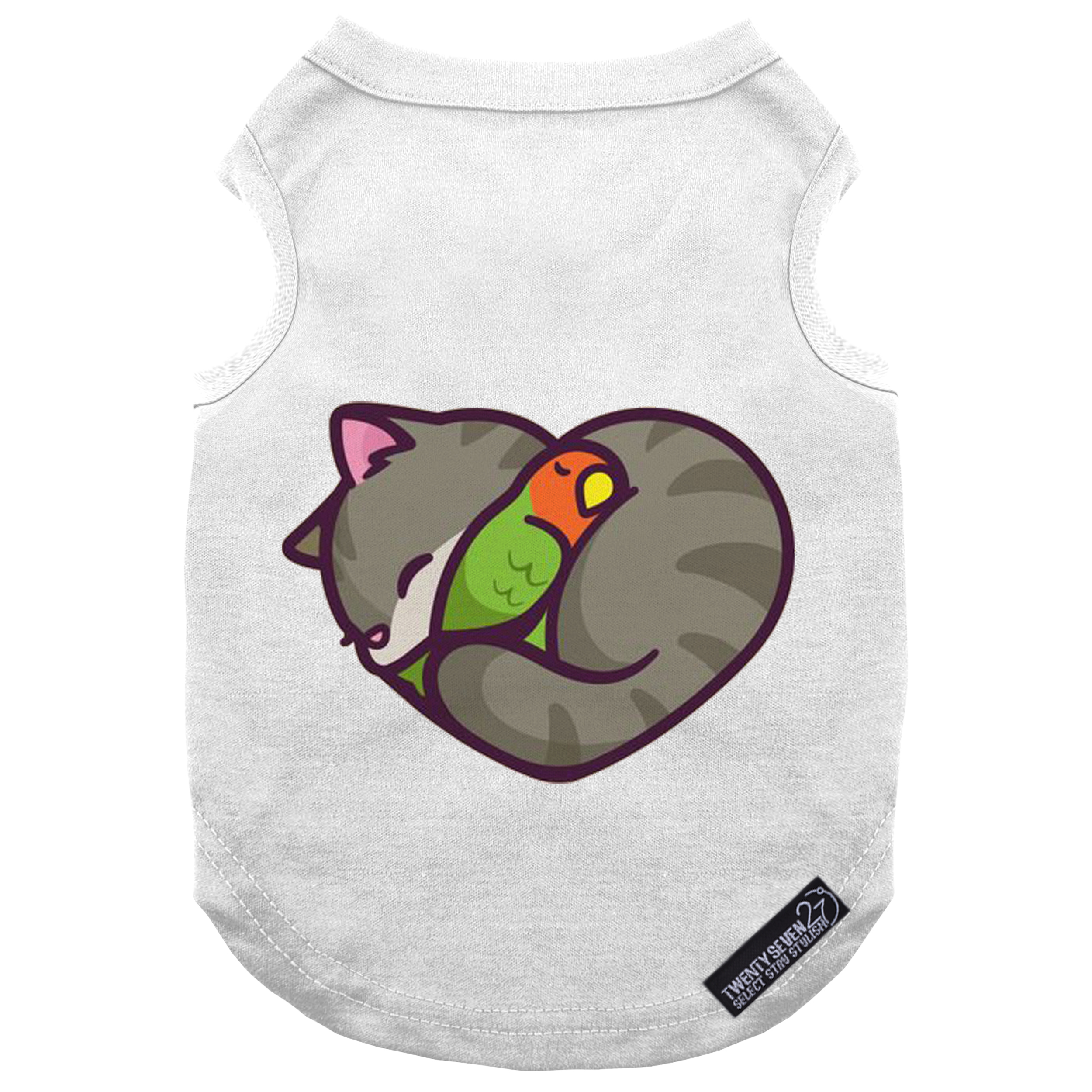 لباس سگ و گربه 27 طرح Love Cat کد R13 سایز M