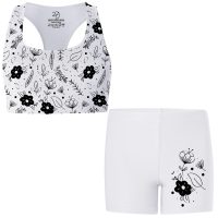 ست تاپ و شلوارک ورزشی زنانه 27 مدل Flower کد RN402
