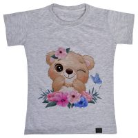 تی شرت آستین کوتاه دخترانه 27 مدل خرس کوچولو کد W36