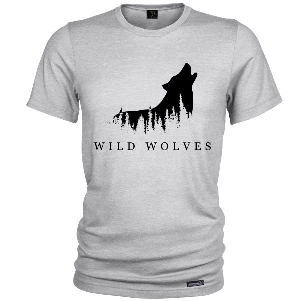 تی شرت آستین کوتاه مردانه 27 مدل Wild Wolves کد MH56