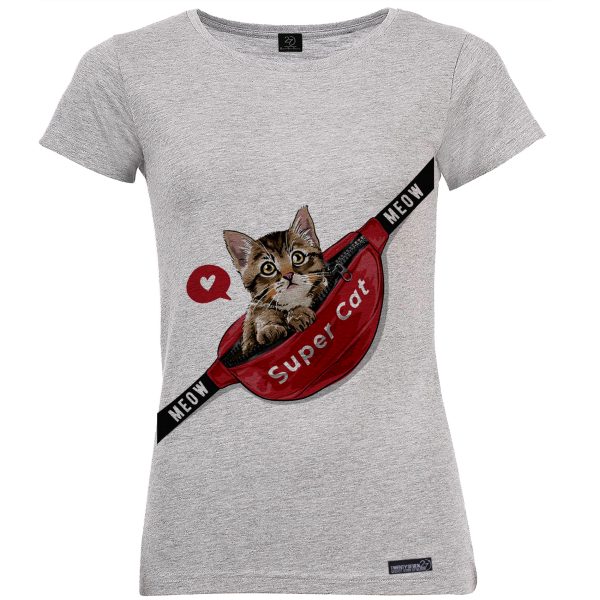 تی شرت آستین کوتاه زنانه 27 مدل CAT کد WN1010
