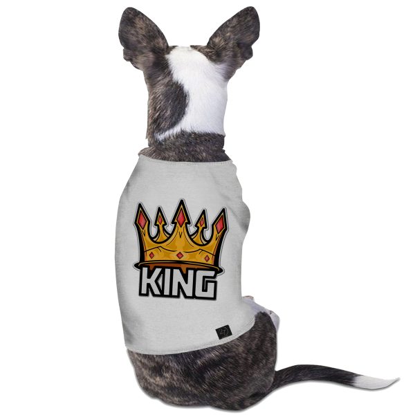 لباس سگ و گربه 27 طرح KING کد J07 سایز L