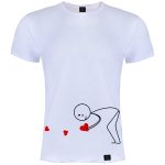 تیشرت آستین کوتاه مردانه 27 مدل LOVE کد T53 رنگ سفید