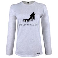 تی شرت آستین بلند زنانه 27 مدل Wild Wolves کد MH56