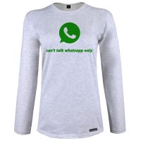 تی شرت آستین بلند زنانه 27 مدل Whatsapp Only کد MH11