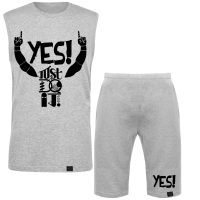 ست تاپ و شلوارک مردانه 27 طرح YES JUST DO IT کد H38