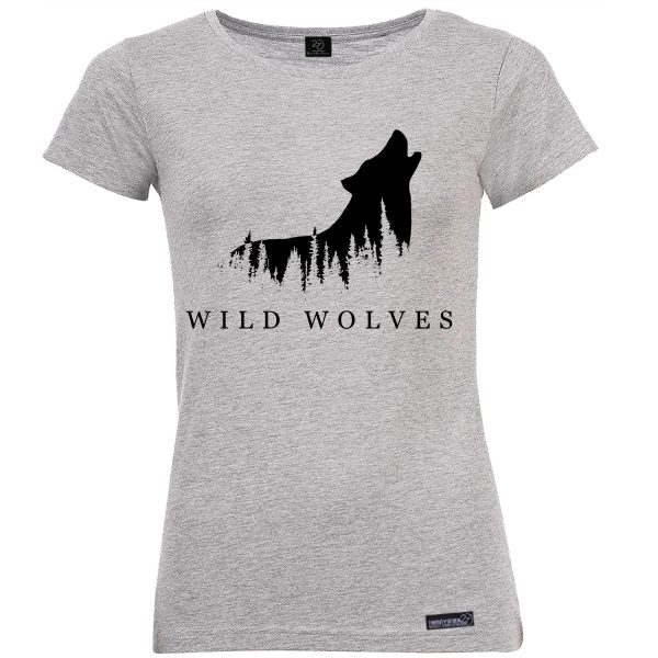 تی شرت آستین کوتاه زنانه 27 مدل Wild Wolves کد MH56