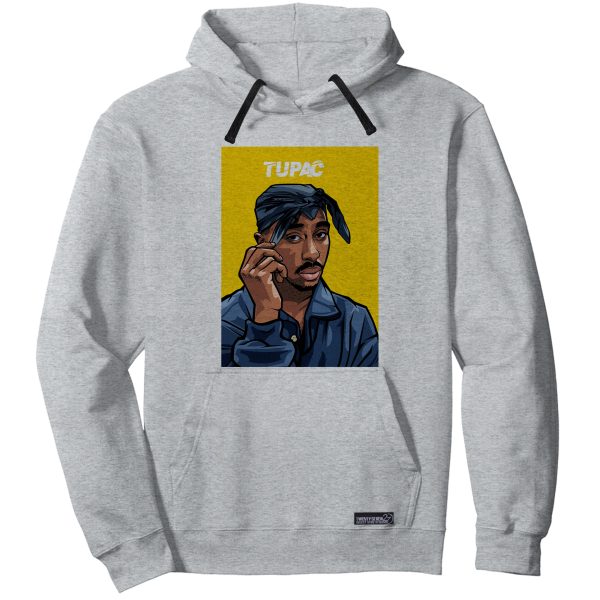 هودی مردانه 27 مدل Tupac Cartoon Blue کد MH1098