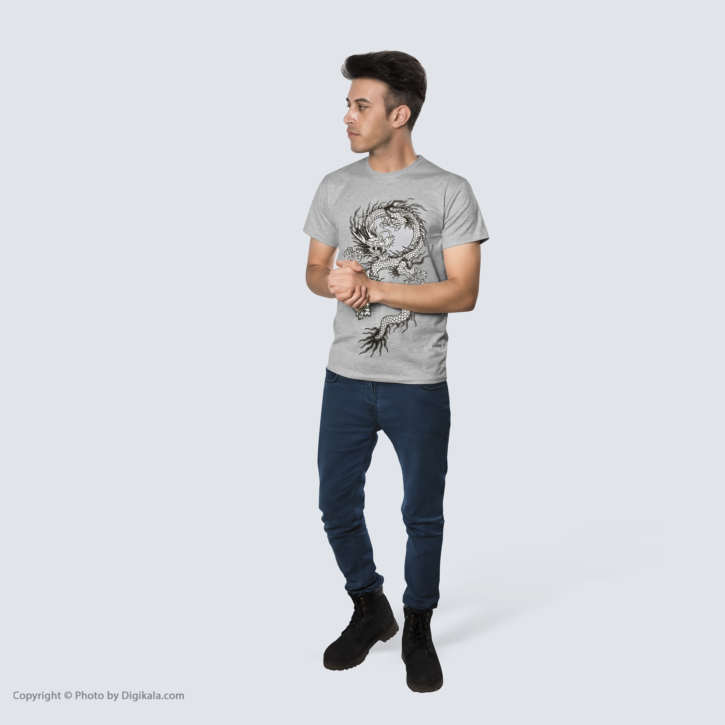تیشرت آستین کوتاه مردانه 27 مدل DRAGON کد A004
