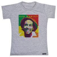 تی شرت آستین کوتاه دخترانه 27 مدل Bob Marley کد MH959