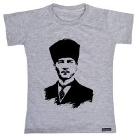 تی شرت آستین کوتاه دخترانه 27 مدل Ataturk کد MH933