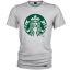 تی شرت آستین کوتاه مردانه 27 مدل Starbucks Green کد MH303