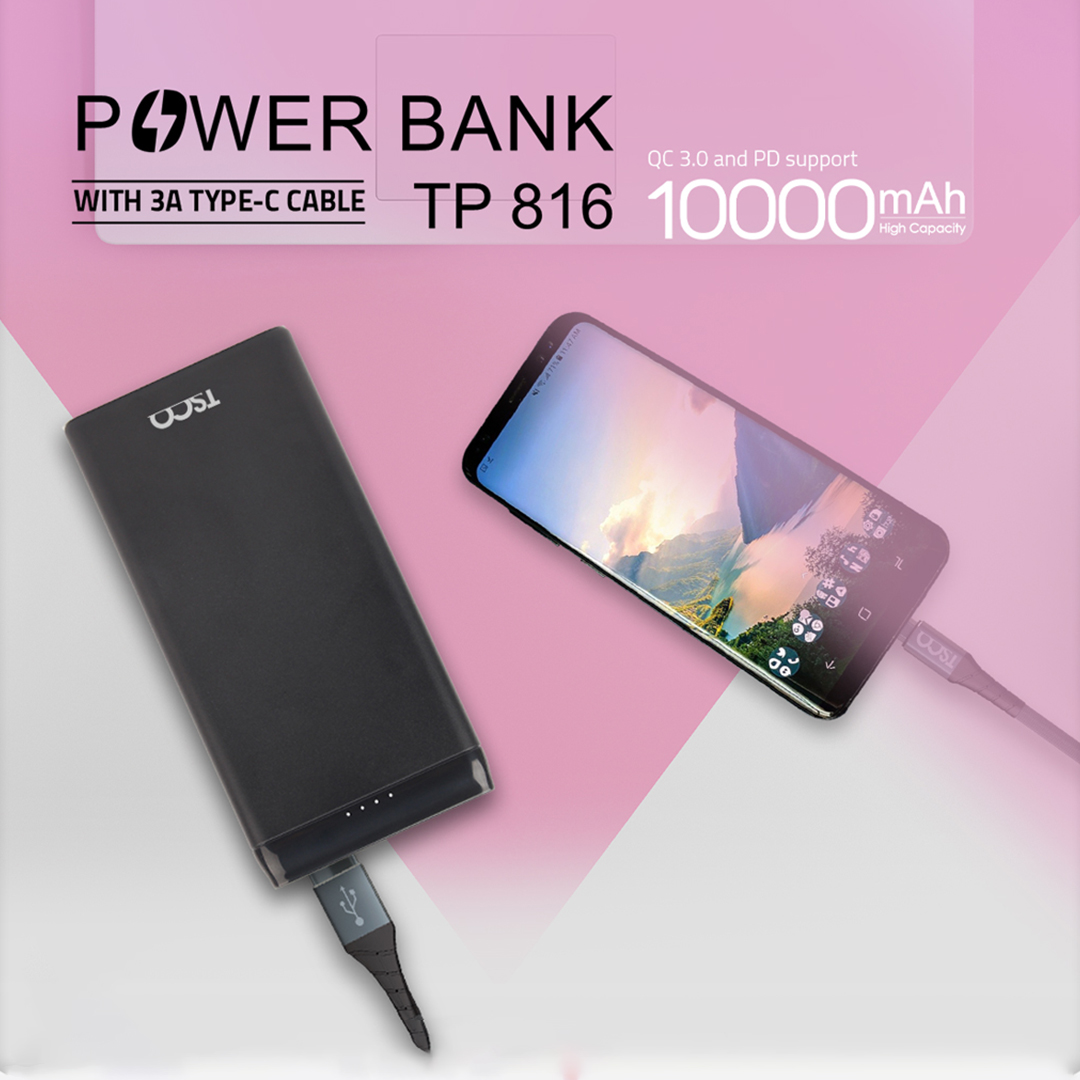 پاوربانک تسکو مدل TP 816 ظرفیت 10000 میلی‌آمپر ساعت