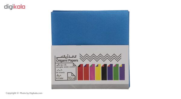 کاغذ اوریگامی مدل دو رو رنگی 10 بسته 80 عددی