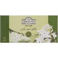 چای سبز کیسه ای احمد با طعم گل یاس بسته 25 عددی