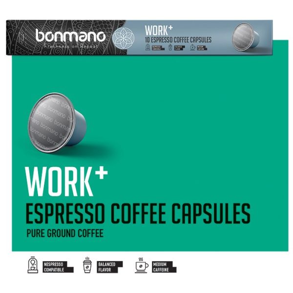 کپسول قهوه بن مانو مدل WORK PLUS بسته 10 عددی
