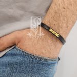 دستبند طلا 18 عیار مردانه لیردا مدل اسم آرسام