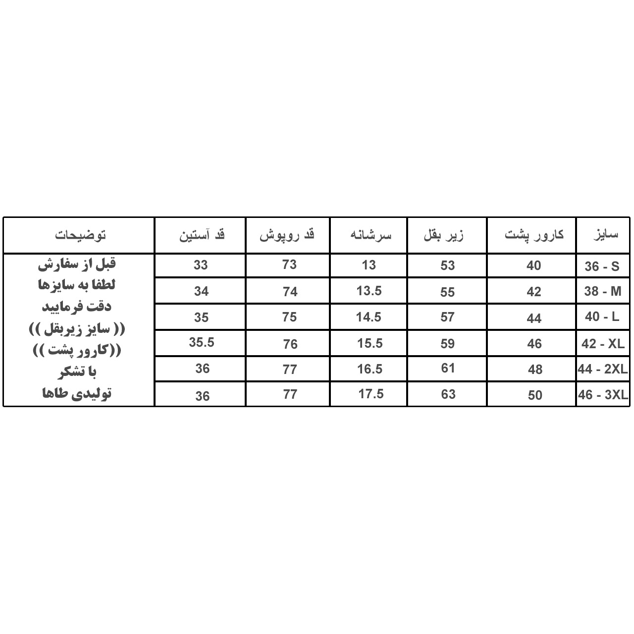 روپوش آشپزی مدل Taha E01