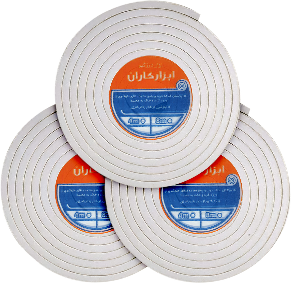 نوار درزگیر ابزار کاران مدل FOM1 طول 4 متر بسته 3 عددی نوار درزگیر ابزار کاران مدل FOM1 طول 4 متر بسته 3 عددی